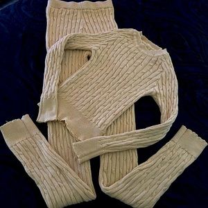 SOLD****2 Piece Fashion Nova Sweater Style Lounge Set